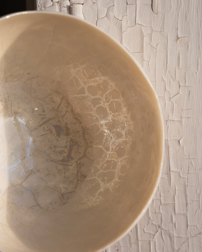 Porcelain Glimmer Bowl with Gold Lustre