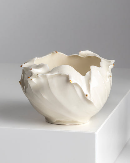 Porcelain and Gold Lustre Plash Cups