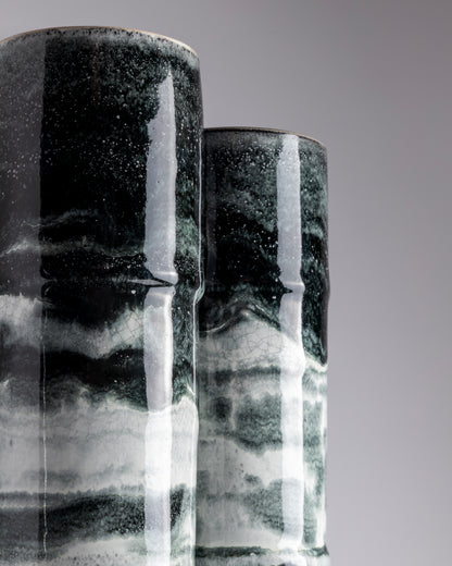 Black Sea, Black Sky. Monument Vase Pair.