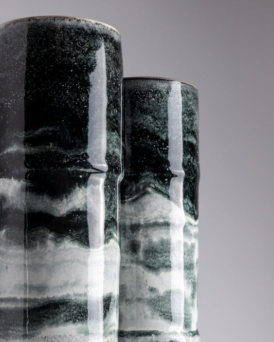 Black Sea, Black Sky. Monument Vase Pair.