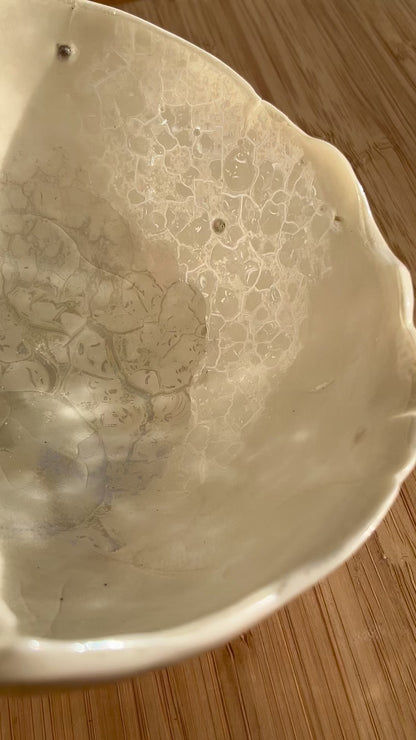 Porcelain Glimmer Bowl with Gold Lustre