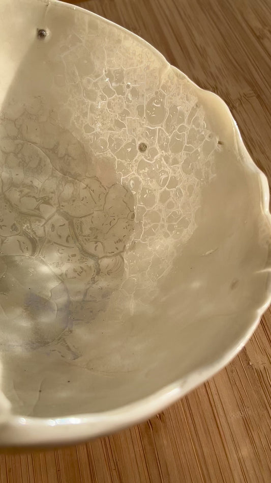 Porcelain Glimmer Bowl with Gold Lustre